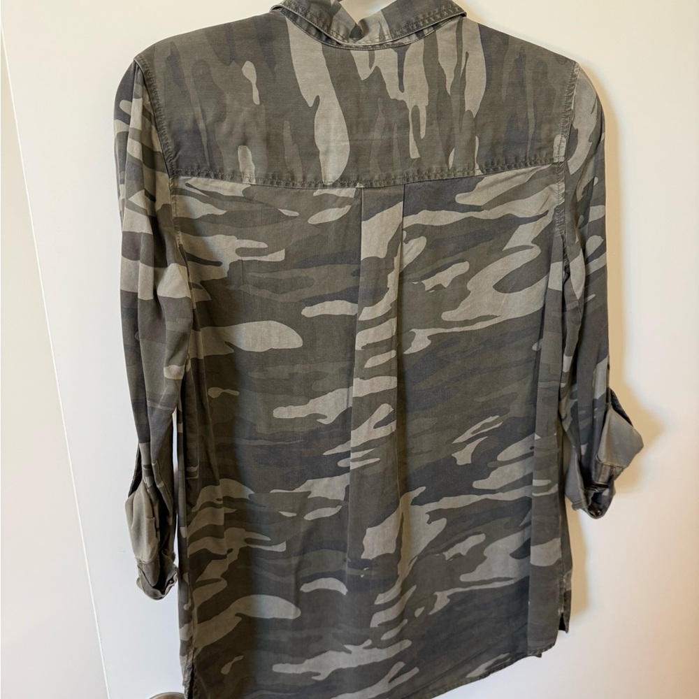 Express Camouflage Button Down Utility Shirt - image 4
